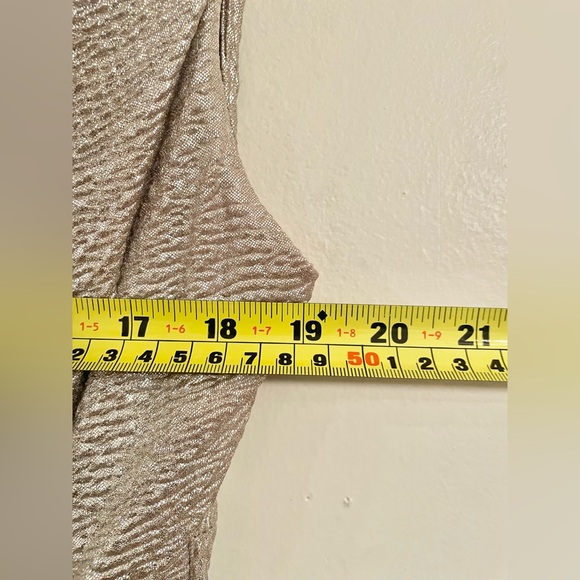 Ralph Lauren Evening Metallic Gold Silver Formal Dress Ruched Size 10- EUC - Picture 12 of 14